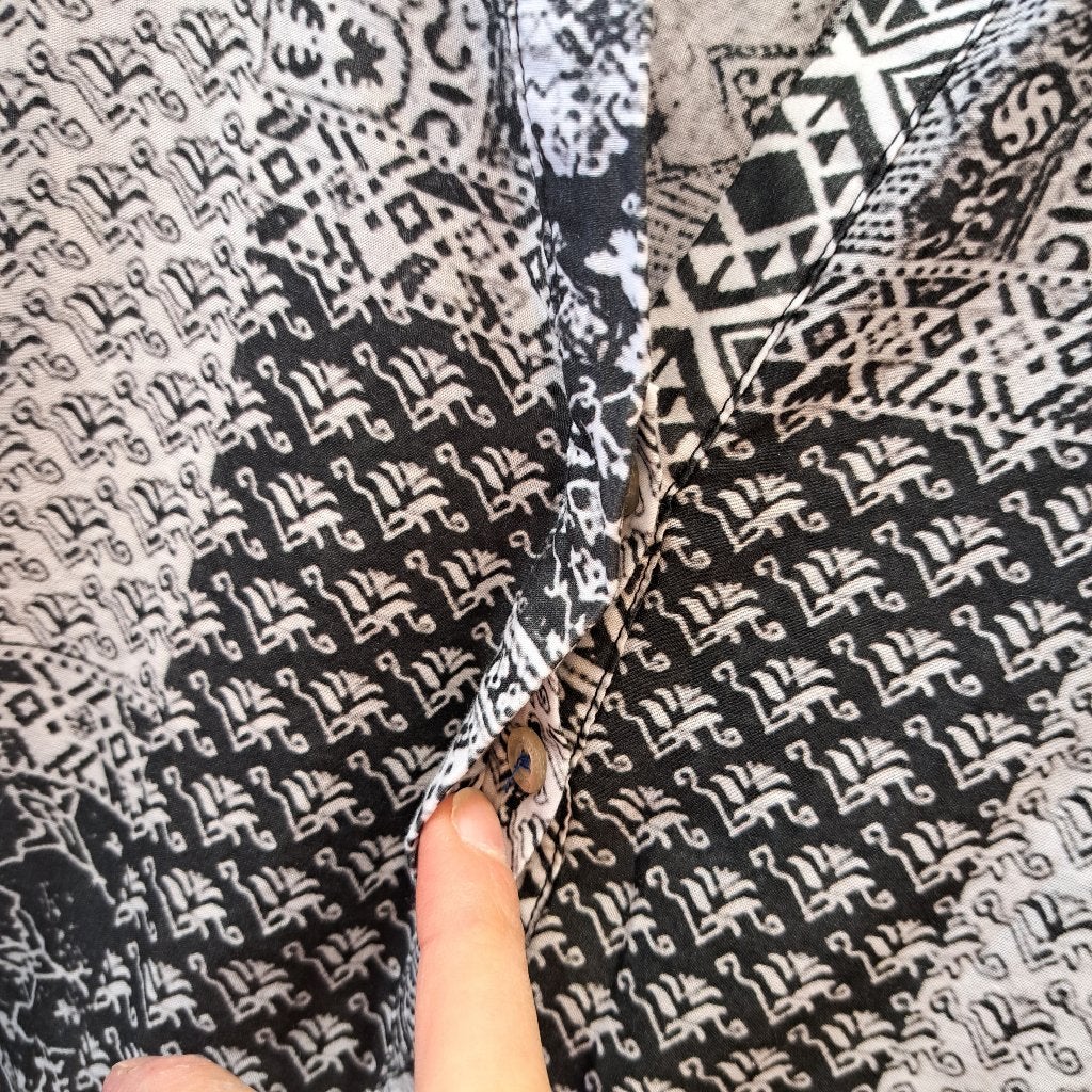 Emily van den Bergh longsleeve top zwart wit blauw 36 45782, Blauw, ., Emily van den Bergh, Ophalen of Verzenden