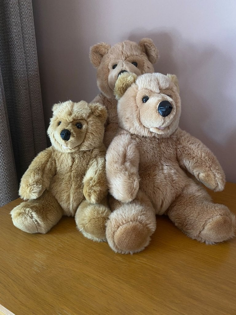 Vintage Grizzlyberen - Woodland bear - 3-delige set, Ophalen of Verzenden, Zo goed als nieuw, Stoffen beer, Overige merken
