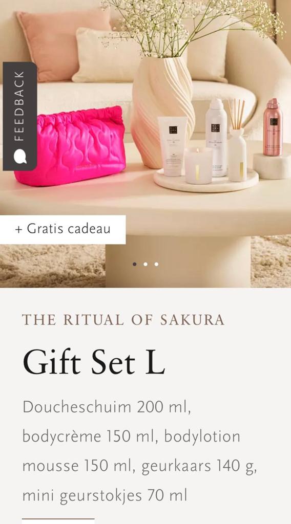 Rituals Sakura pakket met toilettas., Ophalen of Verzenden, Nieuw, Bad & Douche