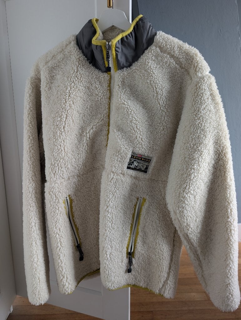 Levi's Sherpa Halzip Jacket size XS, Kleding | Heren, Levi's, Wit, Ophalen of Verzenden, Zo goed als nieuw