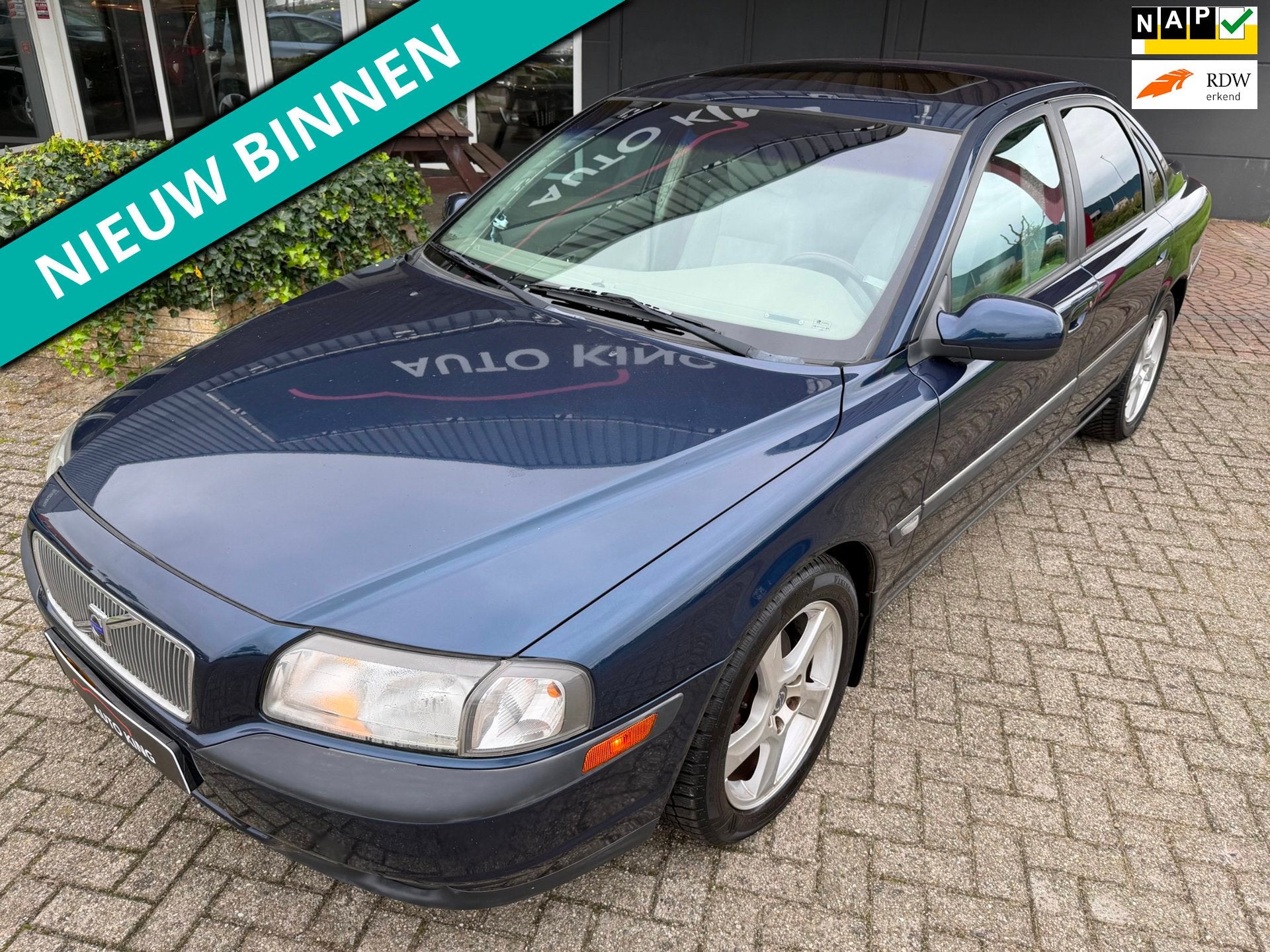 Volvo S80 2.4 Comfort 170 PK AUTOMAAT LAGE KM APK+NAP, Dealer onderhouden, Beige, 1520 kg, Blauw