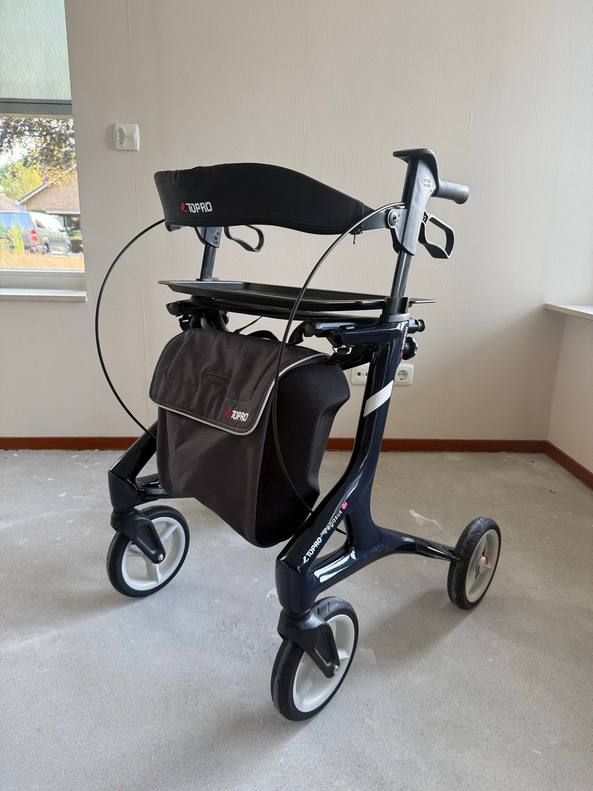 Rollator Topro Pegasus Blauw, Ophalen, Opvouwbaar, Zo goed als nieuw