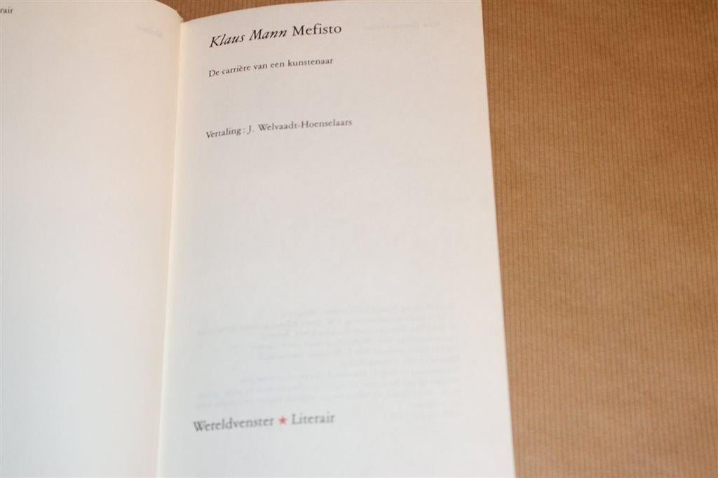 Mefisto — Klaus Mann — Sleutelroman Derde Rijk, Boeken, Ophalen of Verzenden, Gelezen