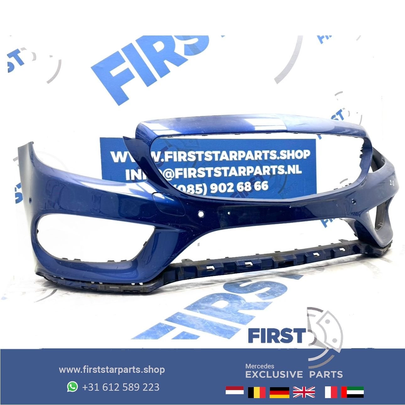 W205 BUMPER AMG VOORBUMPER 2014-2017 Mercedes C Klasse C43 Z, Auto-onderdelen, Carrosserie en Plaatwerk, Gebruikt, -, Voor, Ophalen of Verzenden