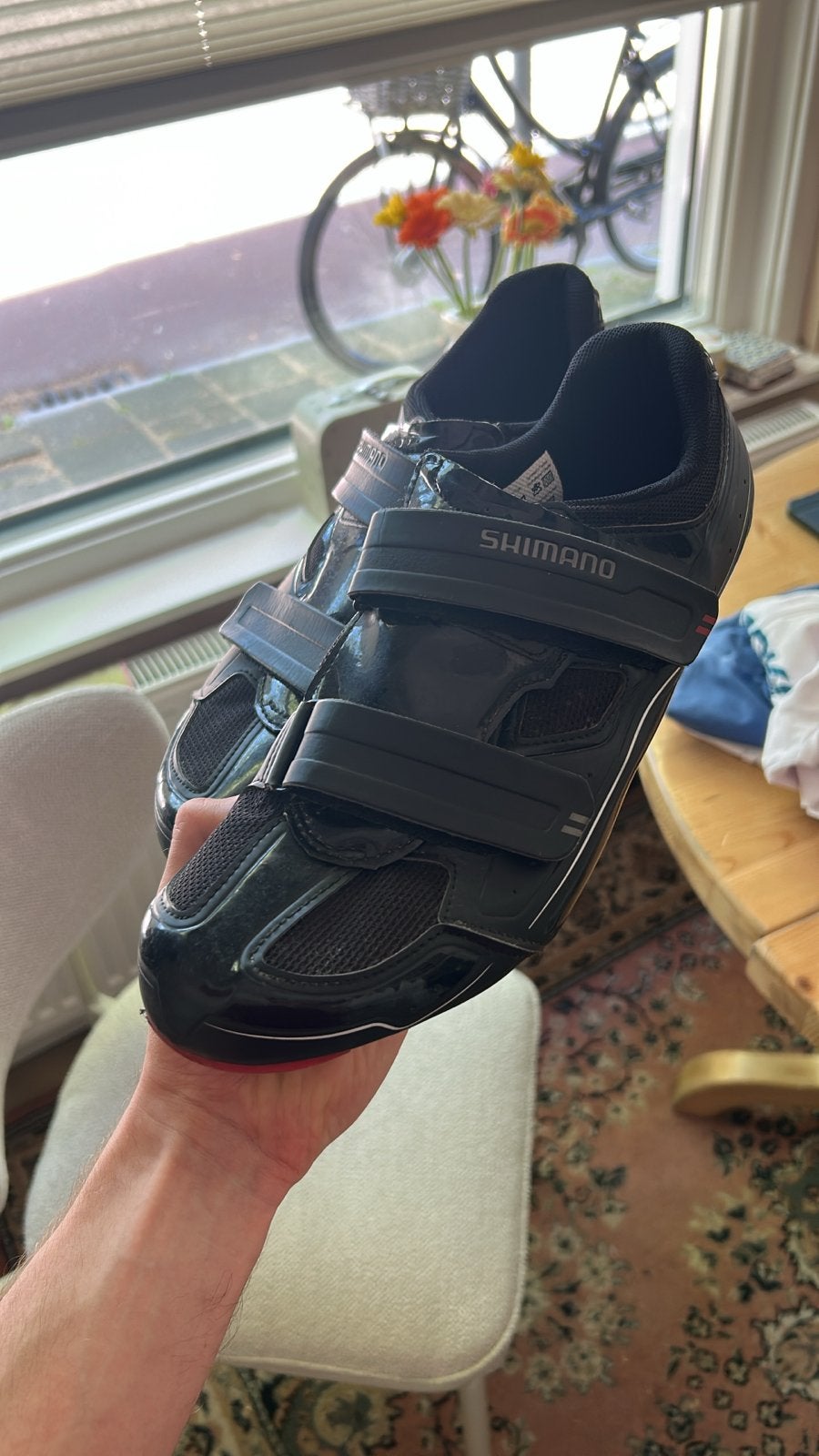 Shimano fietsschoenen heren, Aluminium, Minder dan 49 cm, Zo goed als nieuw, Dames