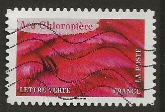 Frankrijk 230, veren ara voor cadee, Verzenden, Gestempeld