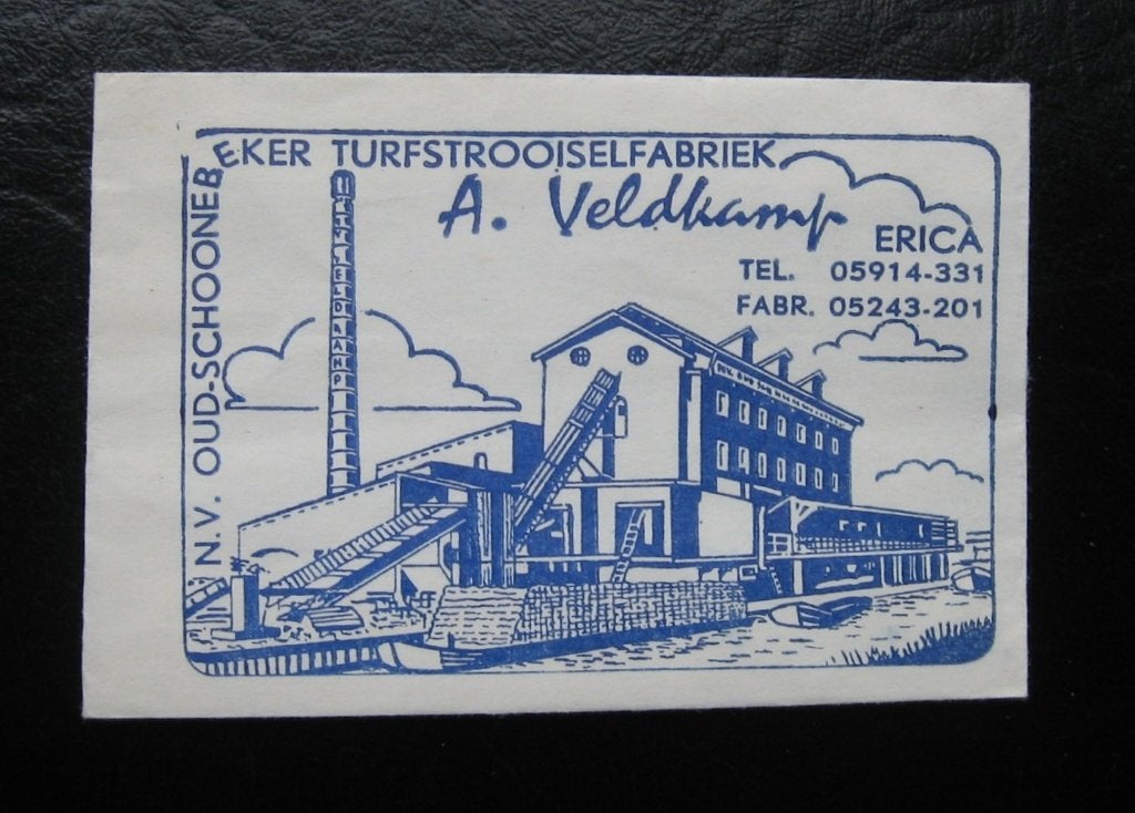 6251 Erica - Oud Schoonebeker Turfstrooiselfabr. A. Veldkamp, Ophalen of Verzenden, Nederland