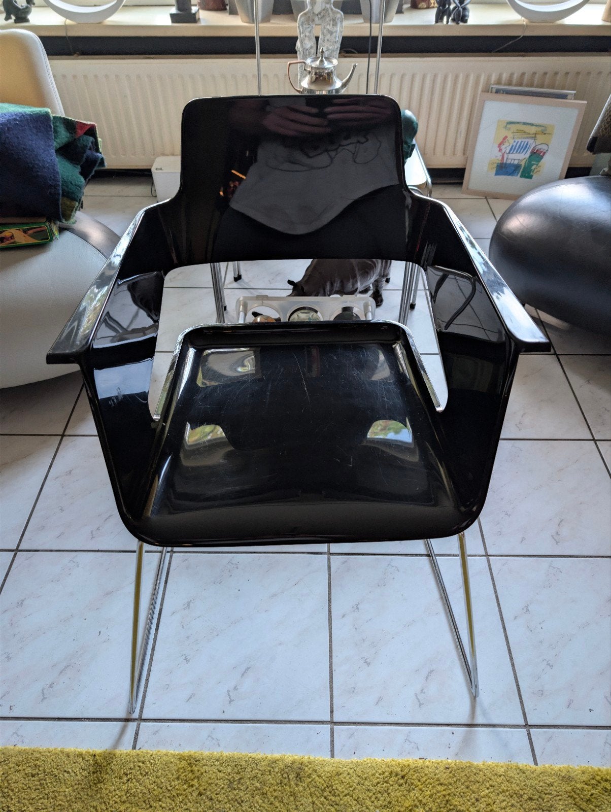 Armet Manzano B32 Stoelen - Zwart Kunststof & Metaal, Ophalen, Gebruikt, Zwart, Modern, Design, Italiaans