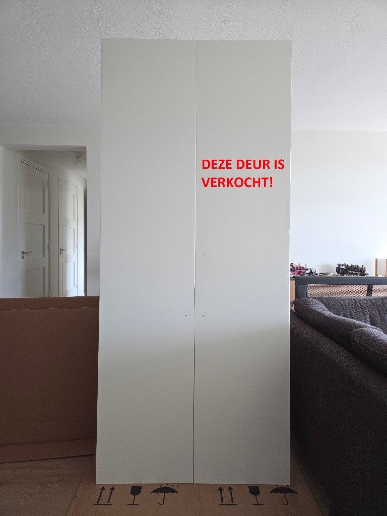Pax Tanem deur 50x229 cm wit + soft close scharnieren, Huis en Inrichting, Ophalen, 200 cm of meer, 50 tot 100 cm, Zo goed als nieuw