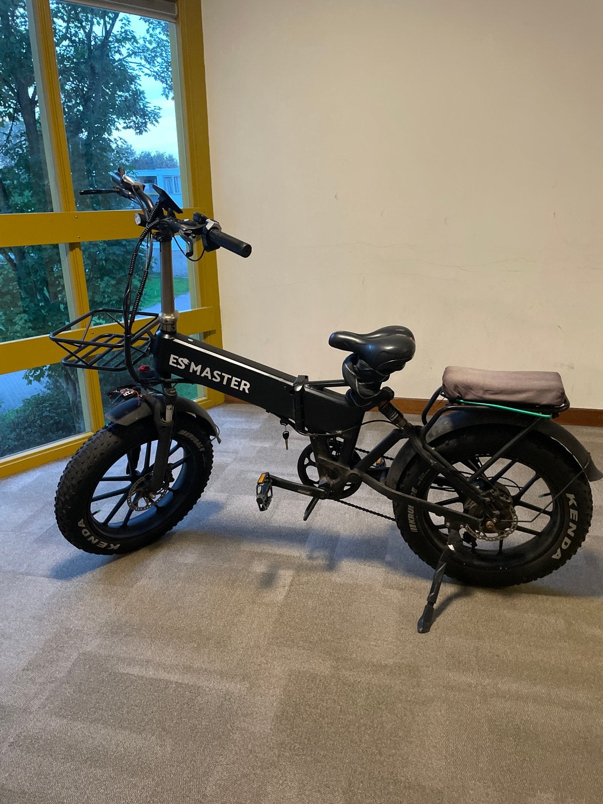 ES Master opvouwbare elektrische fiets met dikke banden, Gebruikt, Versnellingen, Minder dan 49 cm, Schijfrem