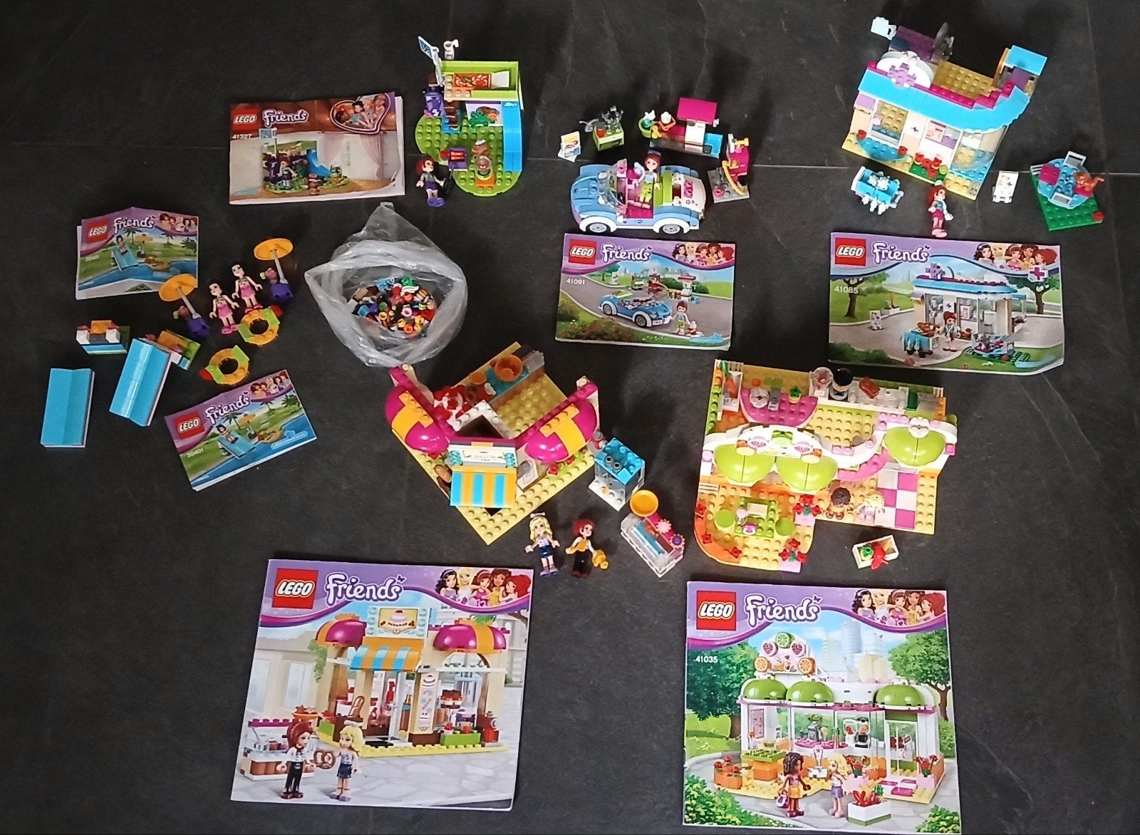 Lego Friends oa bakker sapbar dierenkliniek, Ophalen of Verzenden, Gebruikt
