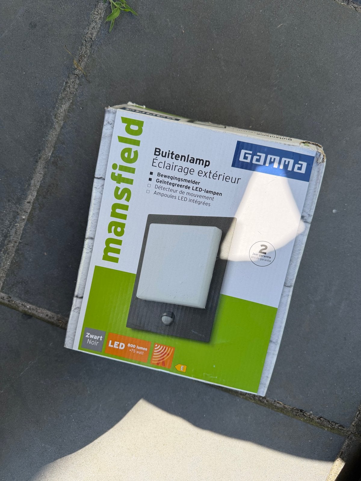Mansfield Buitenlamp met Bewegingssensor en LED, Ophalen, Minder dan 50 watt, Wandlamp, Nieuw