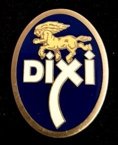 Dixi auto broche- d.blauw emaille, Verzenden, Nieuw, Transport, Speldje of Pin