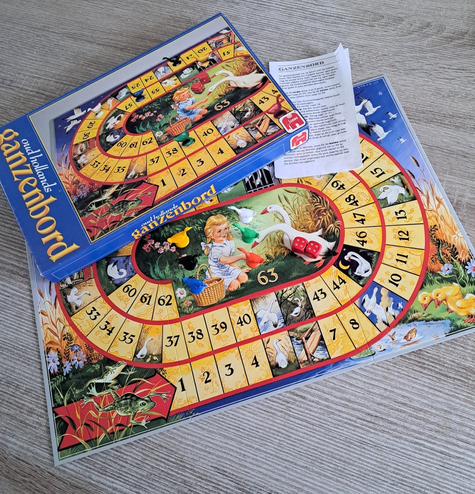 Oud Hollands Ganzenbord - Klassiek Bordspel, Drie of vier spelers, Ophalen of Verzenden, Zo goed als nieuw, Jumbo