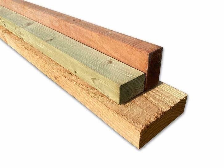 Balken - tuinhout - Douglas / Hardhout / Geimpregneerd, Tuin en Terras, Ophalen, Nieuw, Hardhout, 250 cm of meer