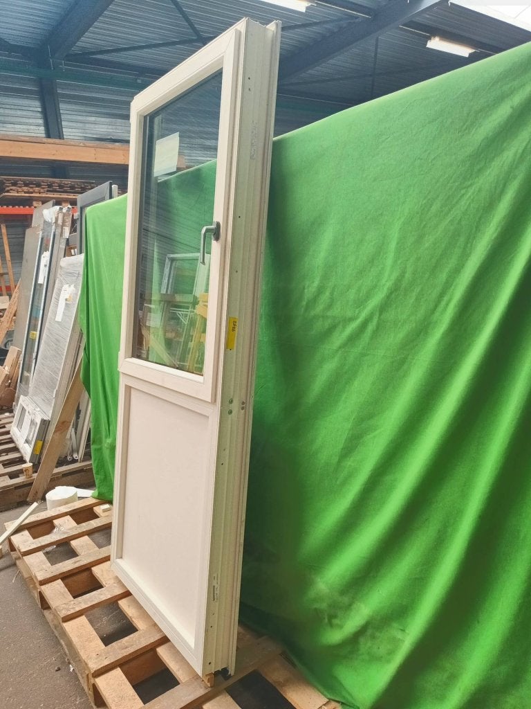 Kunststof Draaikiep met vast paneel kozijn b93,5 x -2626-, Kunststof, Raamkozijn, Niet ingevuld, Nieuw