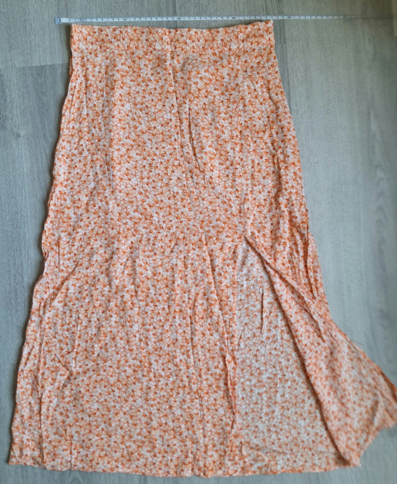 oranje midi rok, Kleding | Dames, H&M, Maat 42/44 (L), Oranje, Ophalen of Verzenden