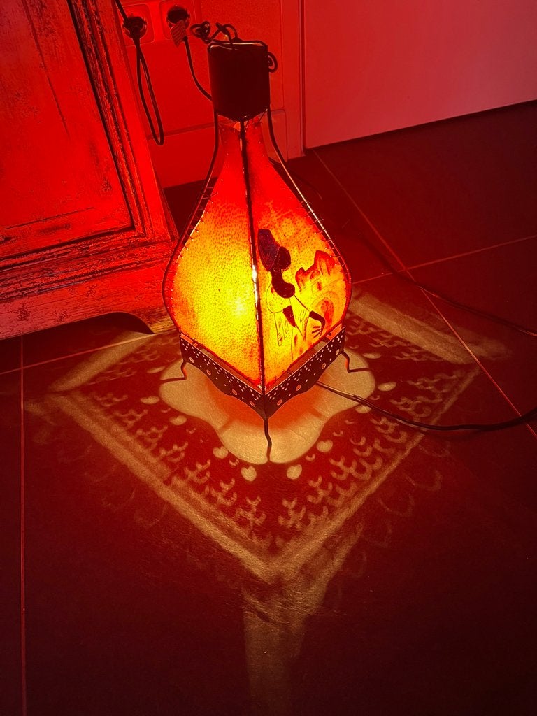 Afrikaanse vloerlamp oosters design mooi sfeer, Verburgt Vintage, Gebruikt, Overige materialen, Ophalen of Verzenden