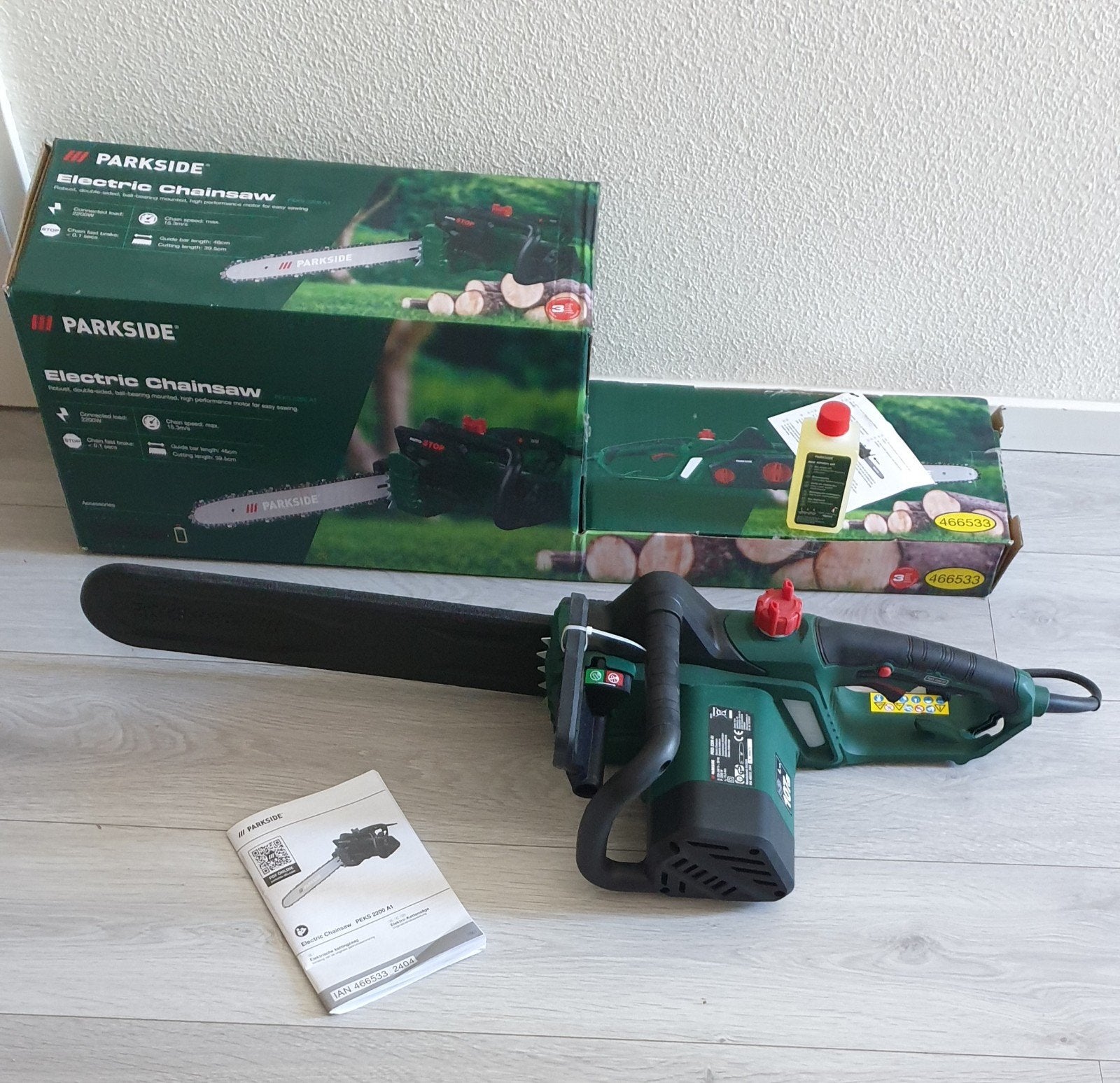 Parkside Elektrische Kettingzaag PEKS 2200 A1 - Nieuw, Ophalen, Kettingzaag, Nieuw, 30 tot 70 mm