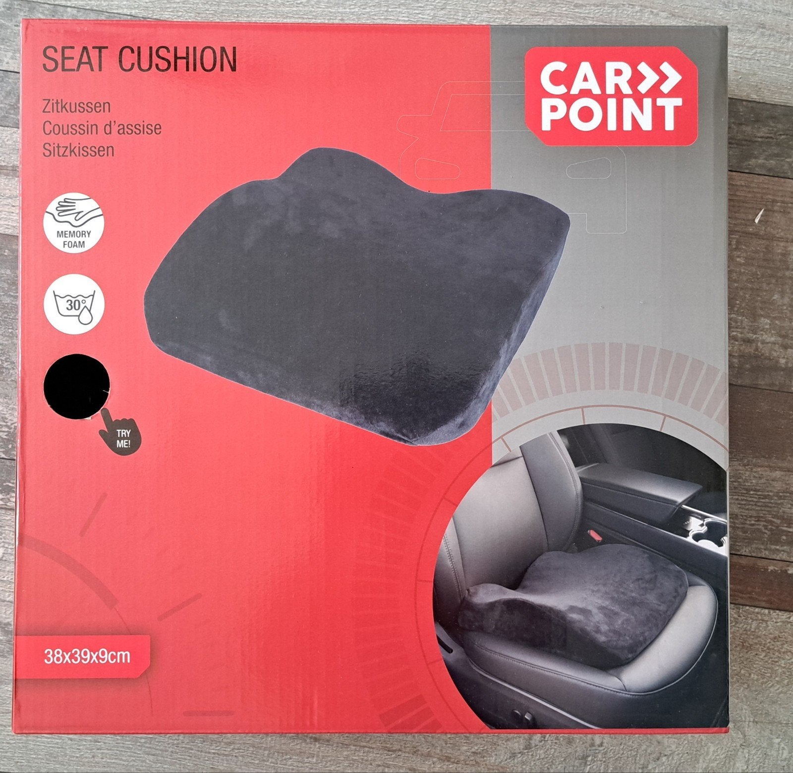 Carpoint Zitkussen met Traagschuim - 38x39x9cm, Ophalen of Verzenden, Nieuw
