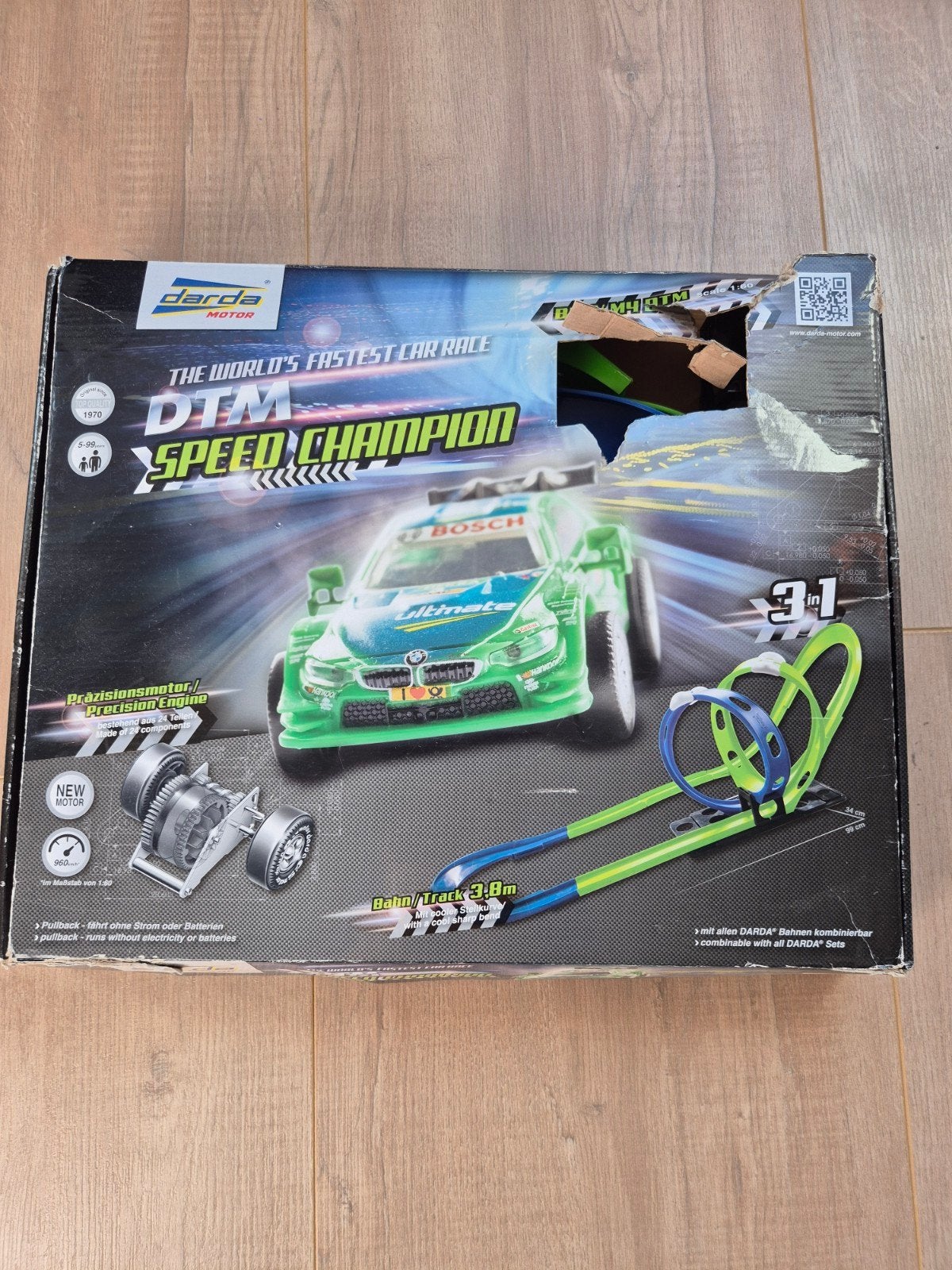 Darda Autobaan 3-in-1 DTM Speed Champion (zonder auto), Kinderen en Baby's, Opwindmechanisme, Met looping, Ophalen, Overige merken