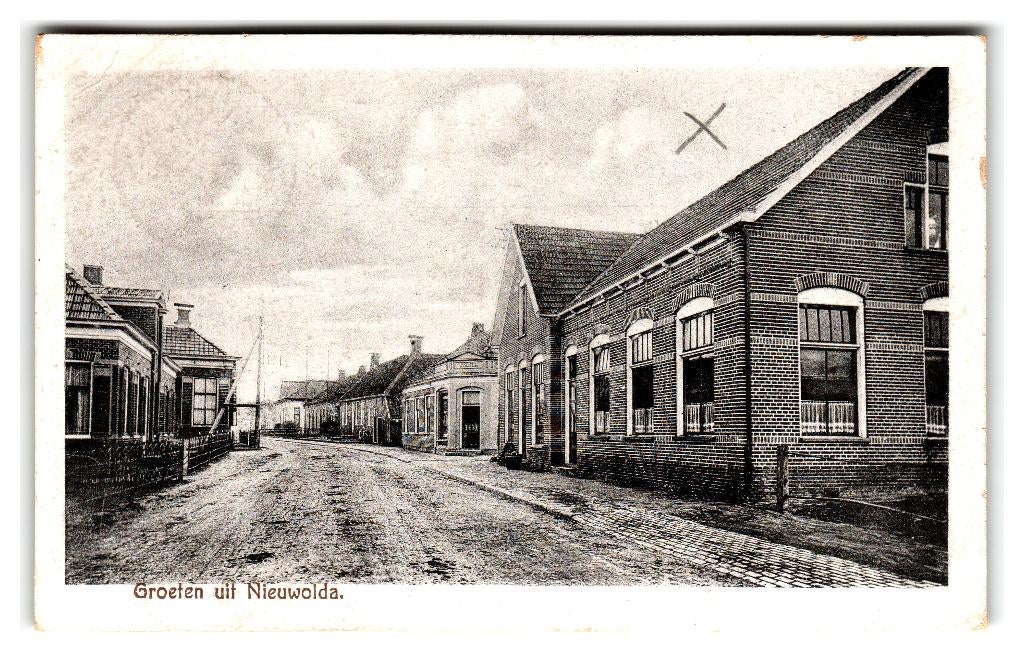 Nieuwolda, Groeten uit Nieuwolda, Verzenden, 1920 tot 1940, Gelopen, Groningen