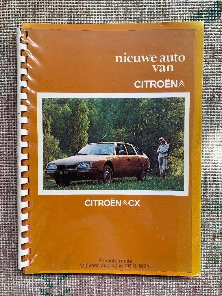 Nederlandse persmap Persinfo Citroen CX 1974 introductie, Ophalen of Verzenden, Zo goed als nieuw, Citroën, Citroën