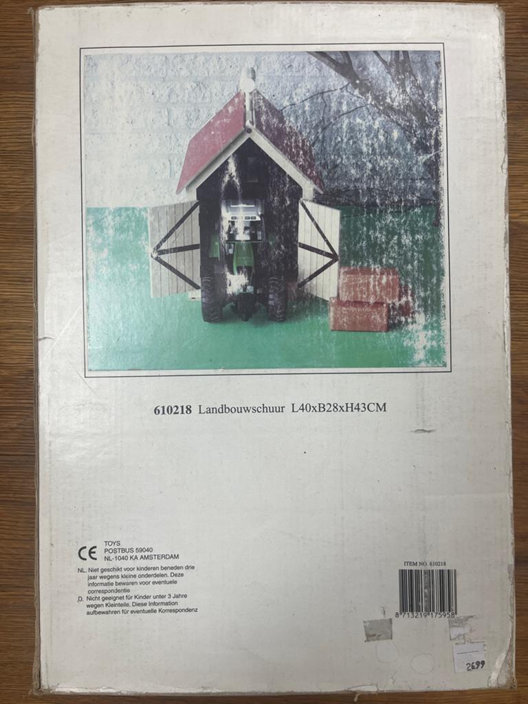 Landbouwschuur L40xB28xH43CM - Speelgoed Schuur, Ophalen of Verzenden, Nieuw