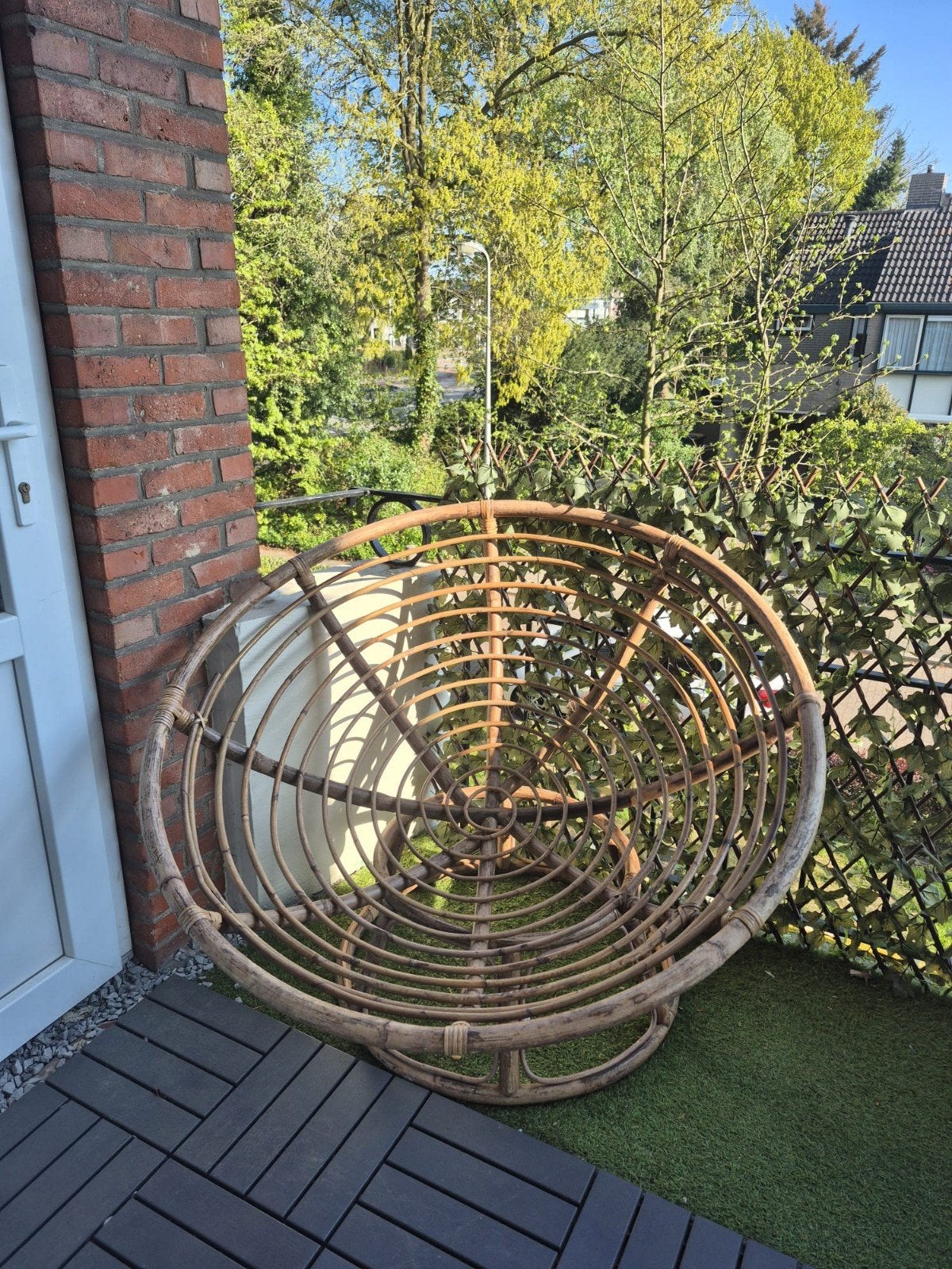 Papasan stoel (zonder kussen), Ophalen, Gebruikt, Hout, Eén