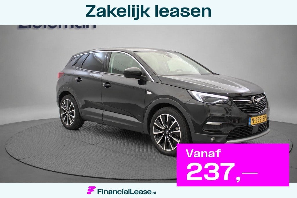 Opel Grandland X 1.6T Hybrid PHEV Ultimate - Carplay, Camera, Dealer onderhouden, 4 cilinders, Zwart, Bedrijf