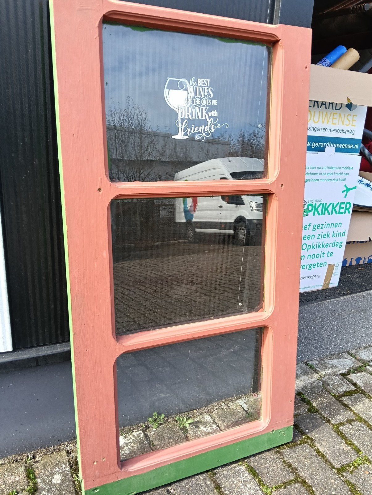 houten raamkozijn met glas - Brocante Luik, Ophalen