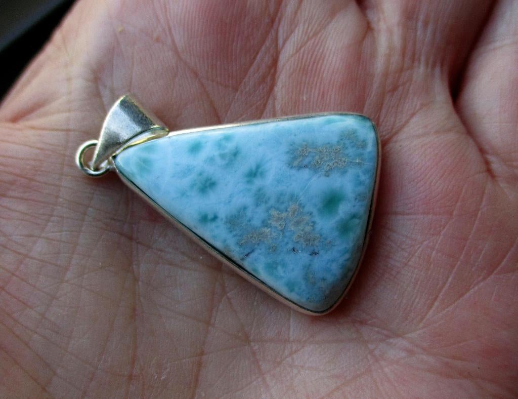 316/ prachtige AAA larimar hanger, Blauw, Nieuw, Ophalen of Verzenden, Met edelsteen