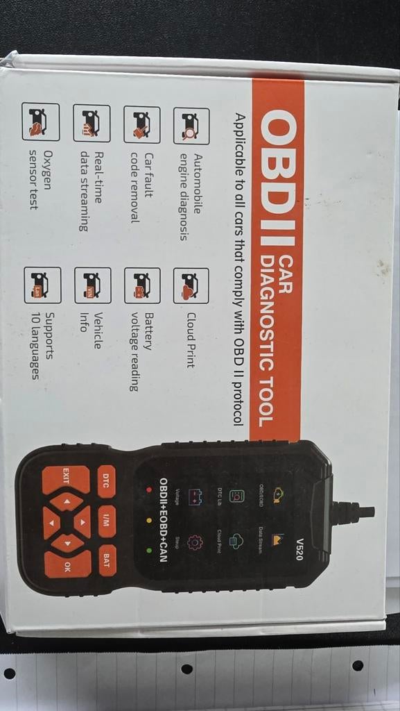 OBDII Auto Diagnosetool V520 - Motorfoutcodes Lezen/Wissen, Ophalen of Verzenden, Nieuw