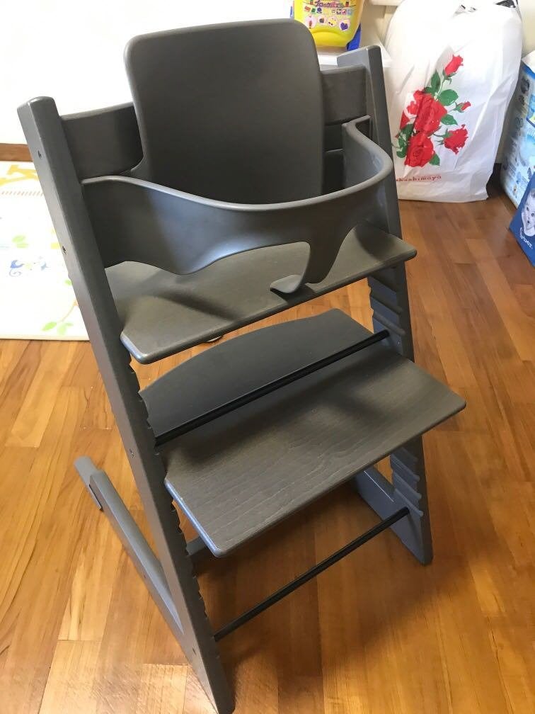 Stokke Tripp Trapp stoel, met babyset, Kinderen en Baby's, Ophalen, Gebruikt, Meegroeistoel, Aanschuifbaar