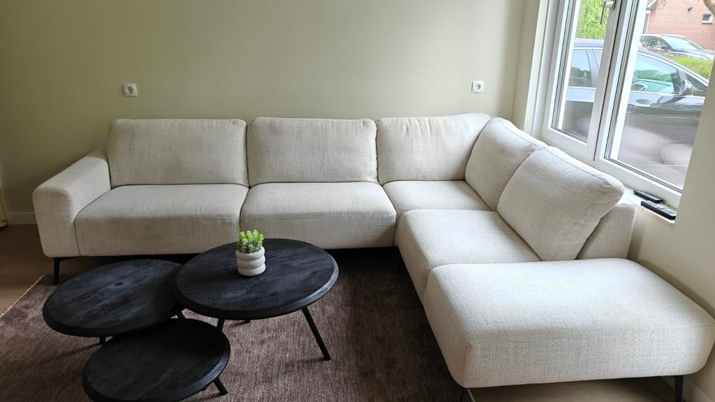 Hoekbank / Loungebank Crème Beige – 300 x 225 cm, Huis en Inrichting, Ophalen, 250 tot 300 cm, Hoekbank, 75 tot 100 cm