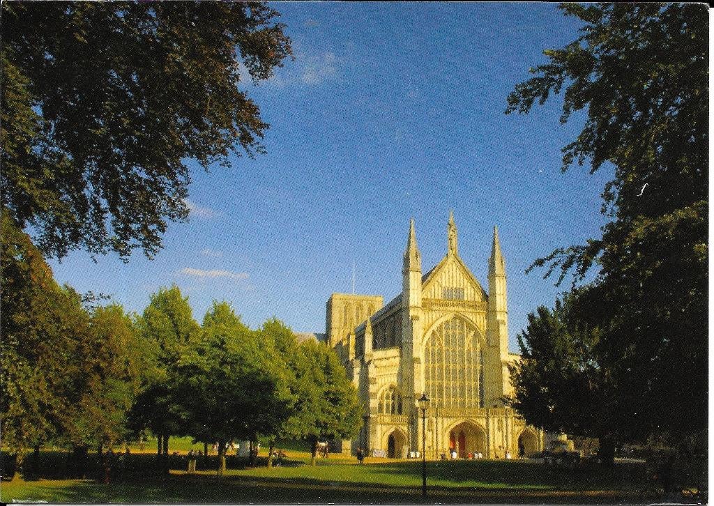 Ansichtkaart	Winchester (Engeland)	Winchester Cathedral, Verzamelen, Verzenden, 1980 tot heden, Gelopen, Engeland