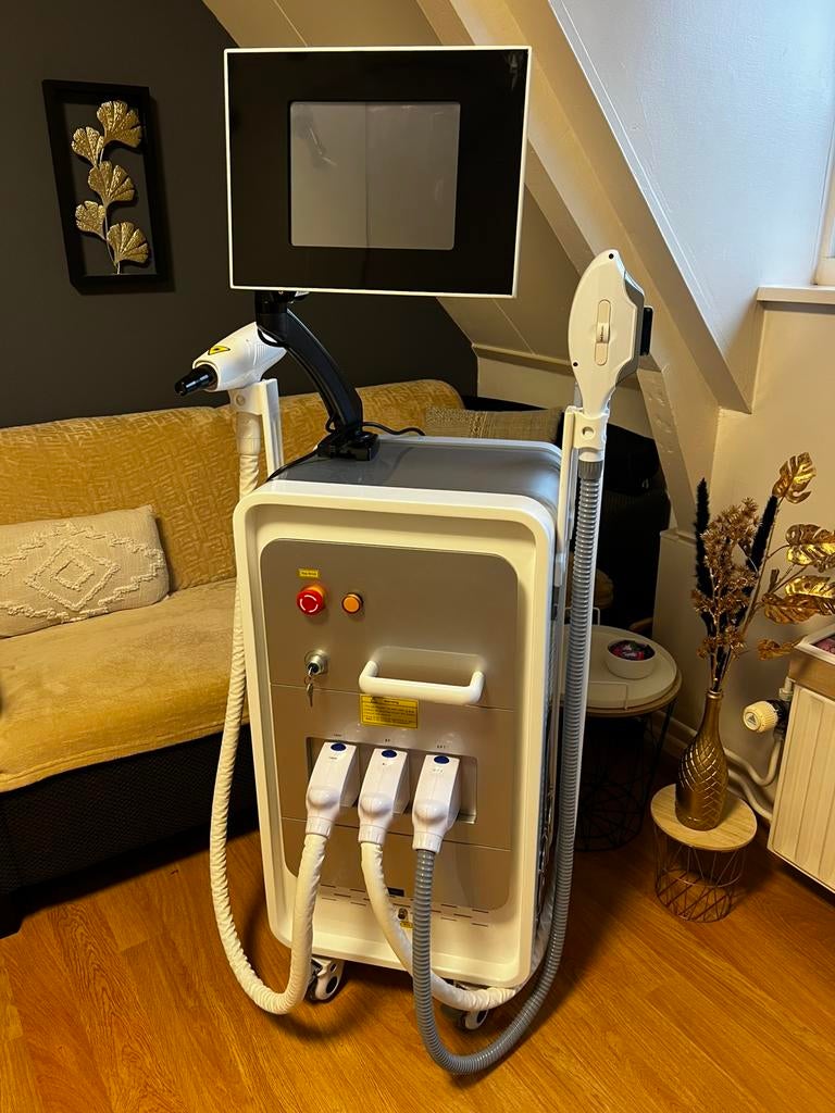 Professioneel 3 in 1 IPL, YAG, RF laser, Huidbehandeling