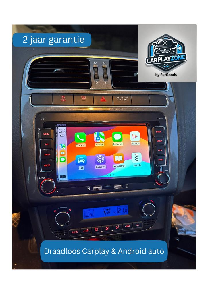 VW CARPLAY (MET GARANTIE) POLO GOLF TIGUAN CADDY TRANSPORTER, Auto diversen, Autonavigatie, Nieuw, Ophalen of Verzenden