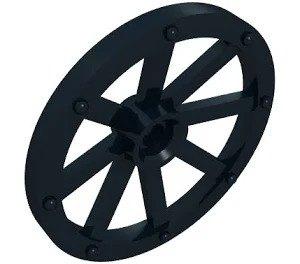 Lego Black Wheel Wagon Large 33mm D., Hole Round for Wheels, Ophalen of Verzenden, Gebruikt, Losse stenen, Lego