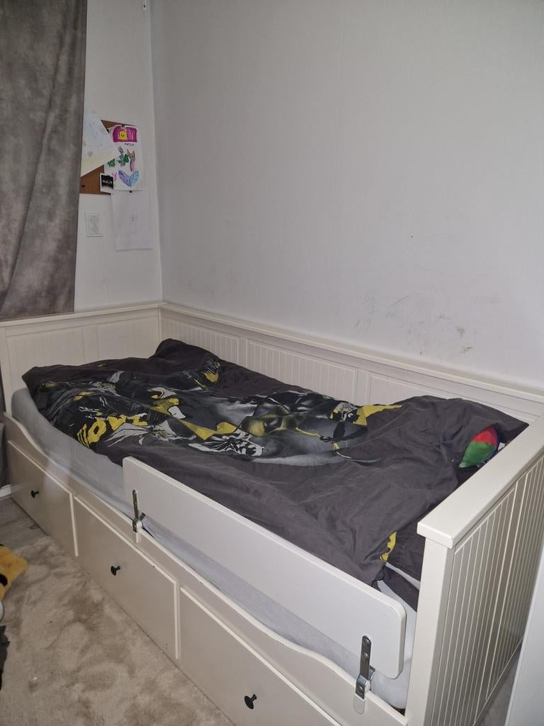 2 x HEMNES Bedbank met 3 lades, wit, 80x200 cm, Kinderen en Baby's, Kinderkamer | Bedden, Ophalen of Verzenden, Gebruikt, 180 cm of meer