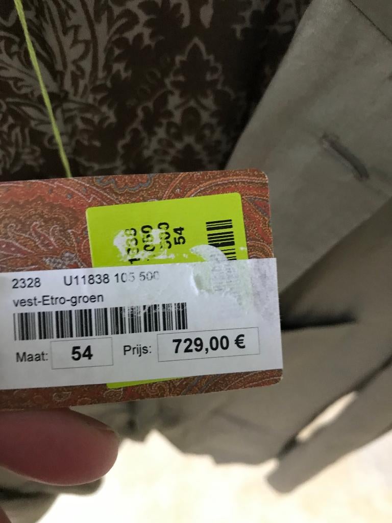 Nieuw colbert van ETRO - winkelprijs 729 euro, Kleding | Heren, Kostuums en Colberts, Verzenden, Nieuw, Maat 52/54 (L), Overige kleuren