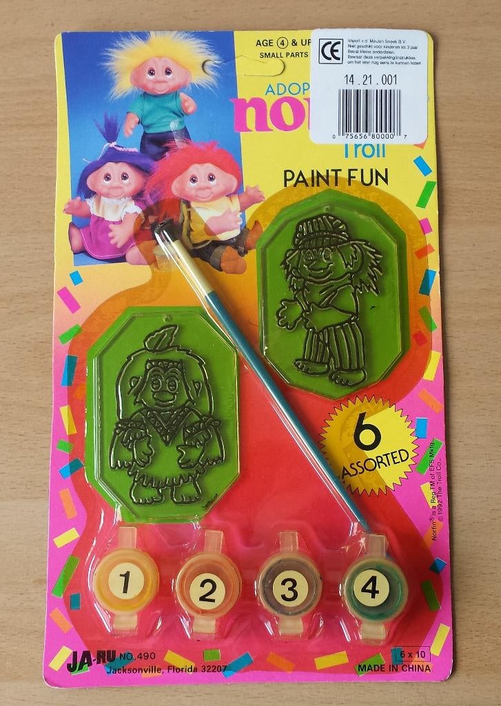 Trollen / Troll Paint Fun Set van 2 - Ja-Ru - 1992, Nieuw, Ophalen of Verzenden, Nvt, Ja-Ru