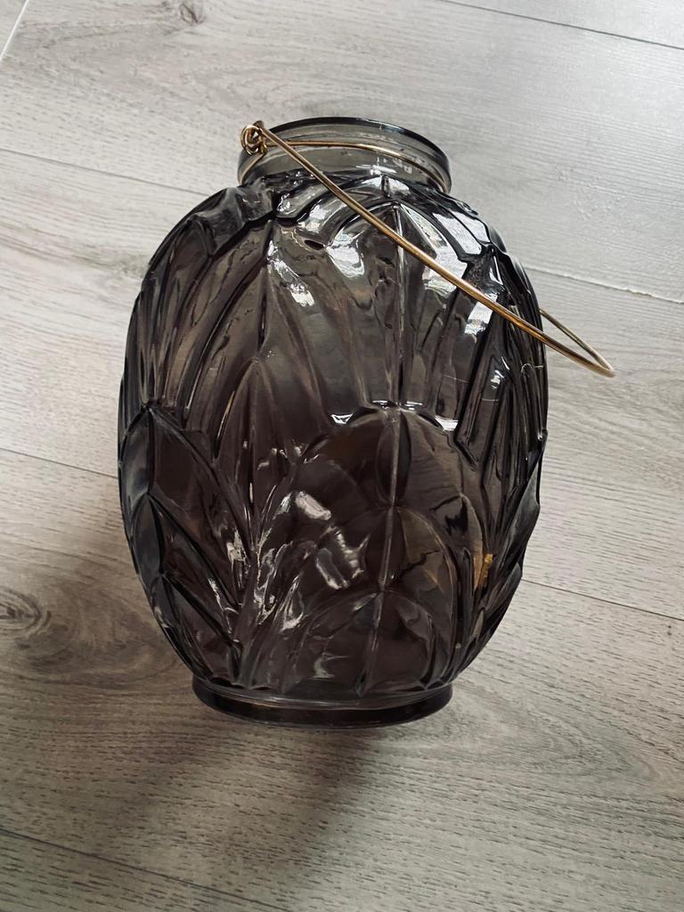 glazen windlicht / lantaarn / vaas, Antiek en Kunst, Ophalen of Verzenden