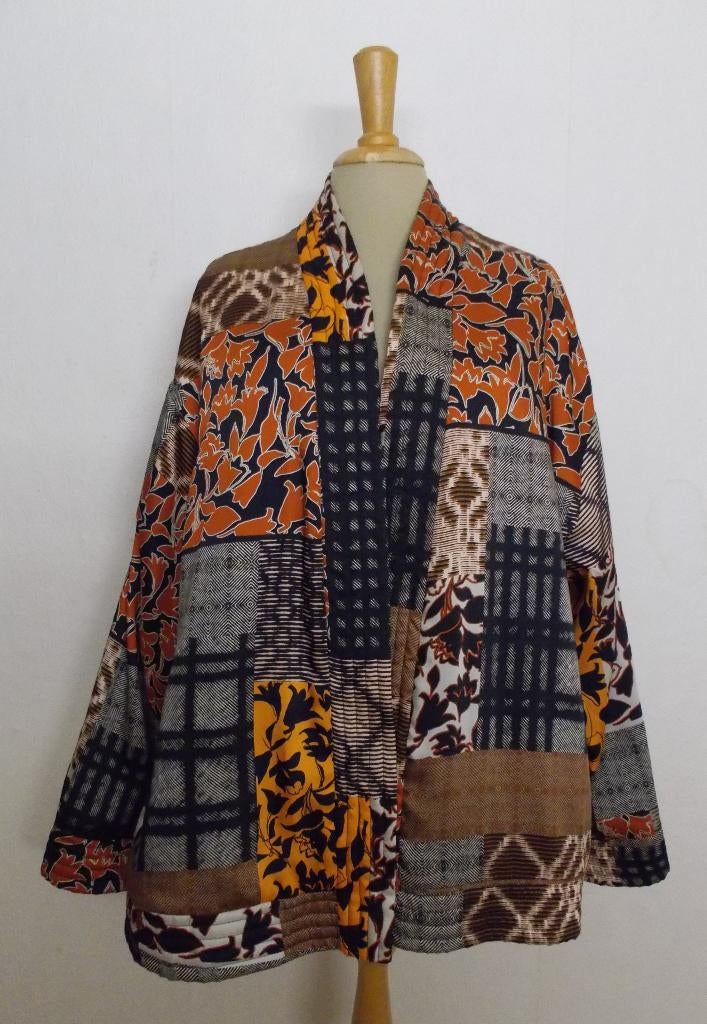 Apart Japans/kimono look mooi print jasje van Summum! 44, Bruin, Maat 42/44 (L), Ophalen of Verzenden, Zo goed als nieuw