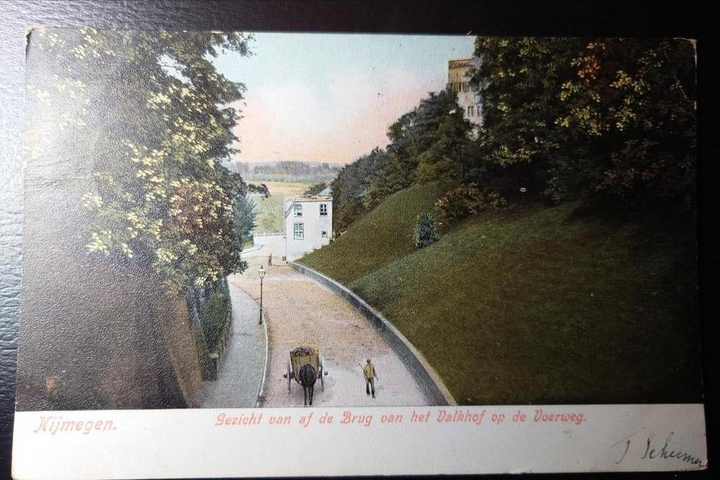 Oude ansichtkaart Nijmegen, Valkhofbrug, 1905, Ophalen of Verzenden, Voor 1920, Gelopen, Gelderland
