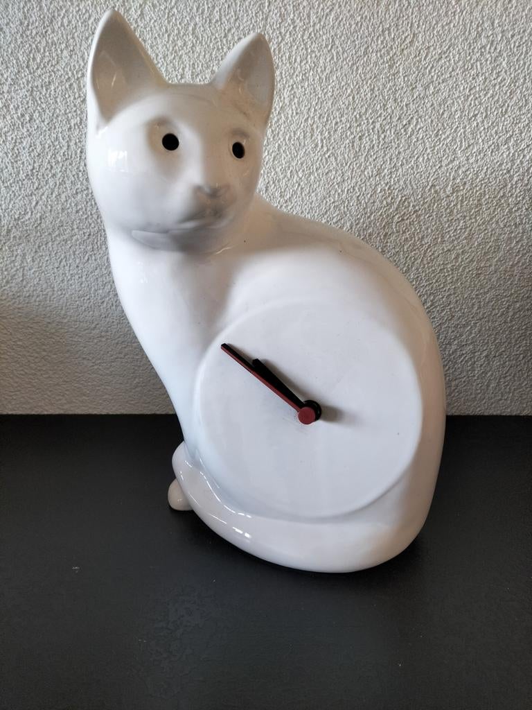 Vintage Klok Kat Gereserveerd!, Ophalen of Verzenden, Gebruikt, Staande klok