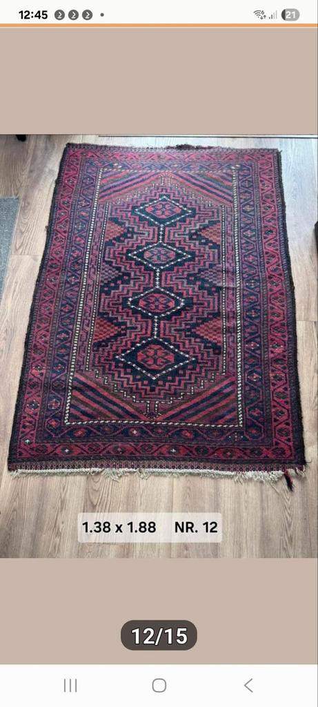 Handgeknoopt oosters / afghaans baluch tapijt 1.38  x 1.88, Ophalen, Rechthoekig, 50 tot 100 cm