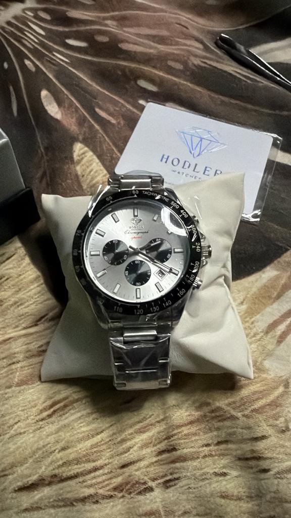 Hodler Chronograph Horloge - Staal, Overige merken, Staal, Polshorloge, Nieuw
