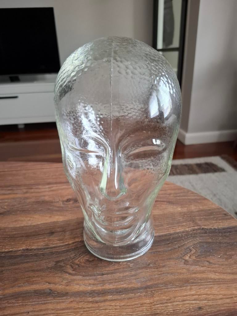 Vintage Glazen Mannequin Hoofd Jaren 70, Ophalen of Verzenden, Gebruikt