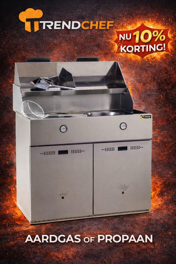 Bakwand 2 pan gas, Zakelijke goederen, Horeca | Keukenapparatuur, Ophalen of Verzenden, Fornuis, Frituur en Grillen